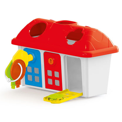 SOKA Shape Sorter Happy House with 5 Shapes, 3 Keys for Lockable Doors