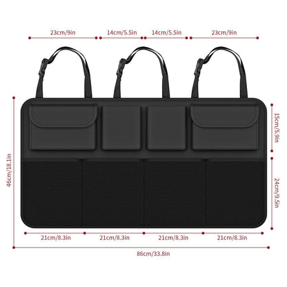 Deluxe Car Boot Storage Bag Multi-Pocket Backseat Hanging Organiser