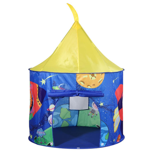 SOKA Space Play Tent Portable Foldable Blue & Yellow Pop Up Garden Playhouse Tent