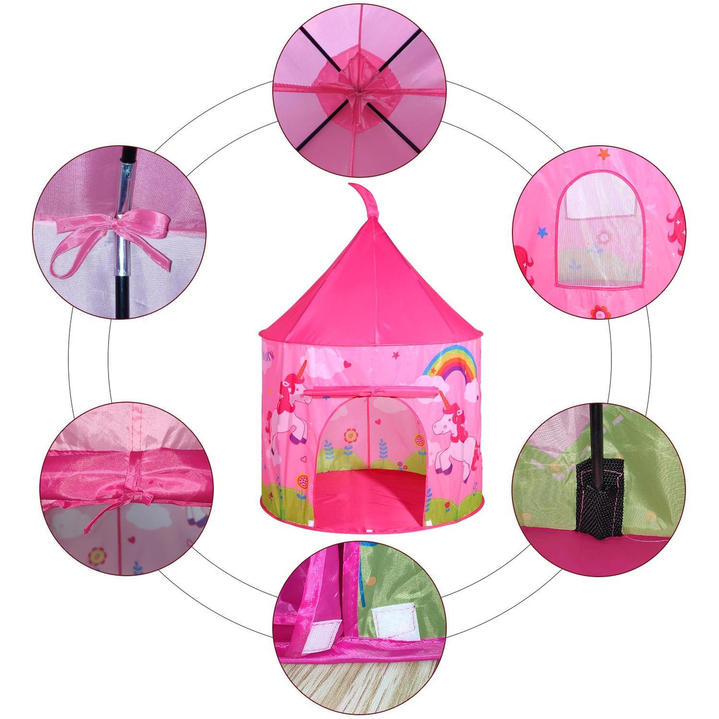 SOKA Play Tent Pop Up Indoor or Outdoor Garden Playhouse Tent for Kids Children - Unicorn