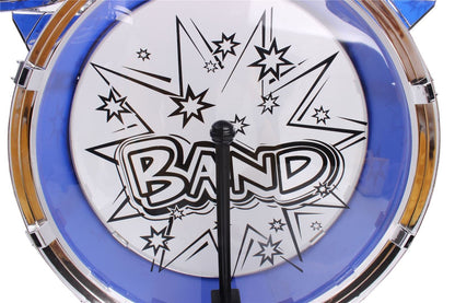 Soka Big Band Children's Rockstar Drums & Cymbal Kit With Stool- BLUE