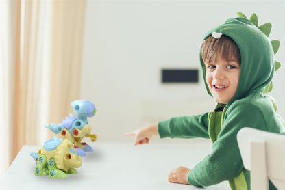 Soka Assemble Your Own Dinosaurs Toy Construction Set - Blue and Yellow