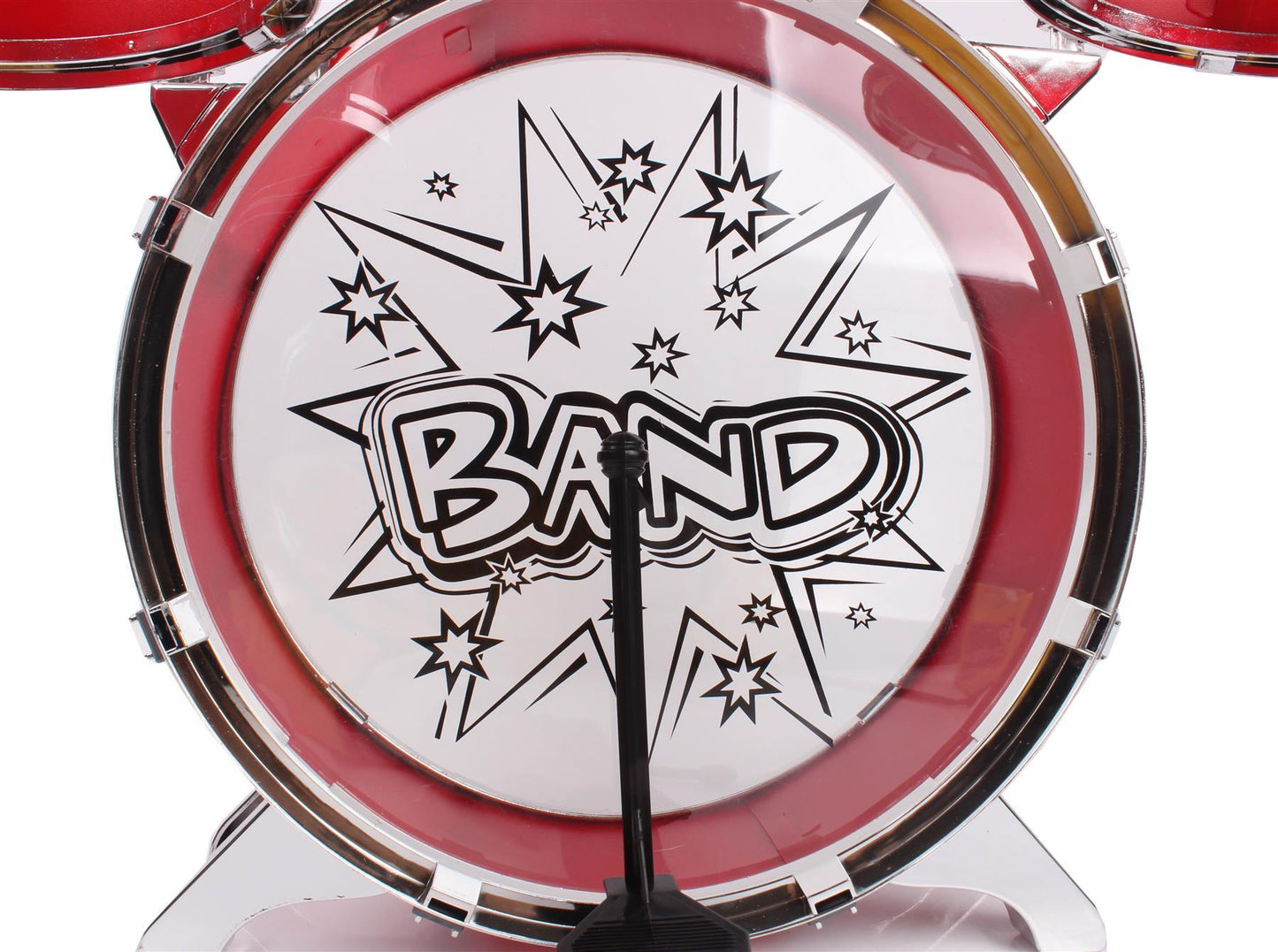 Soka Big Band Children's Rockstar Drums & Cymbal Kit With Stool- RED