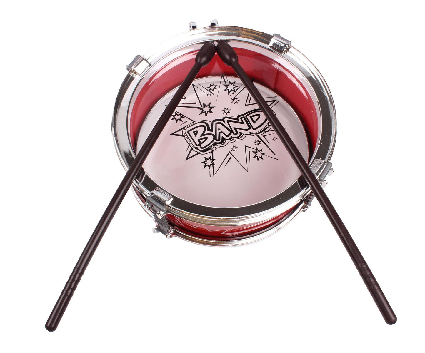 Soka Big Band Children's Rockstar Drums & Cymbal Kit With Stool- RED