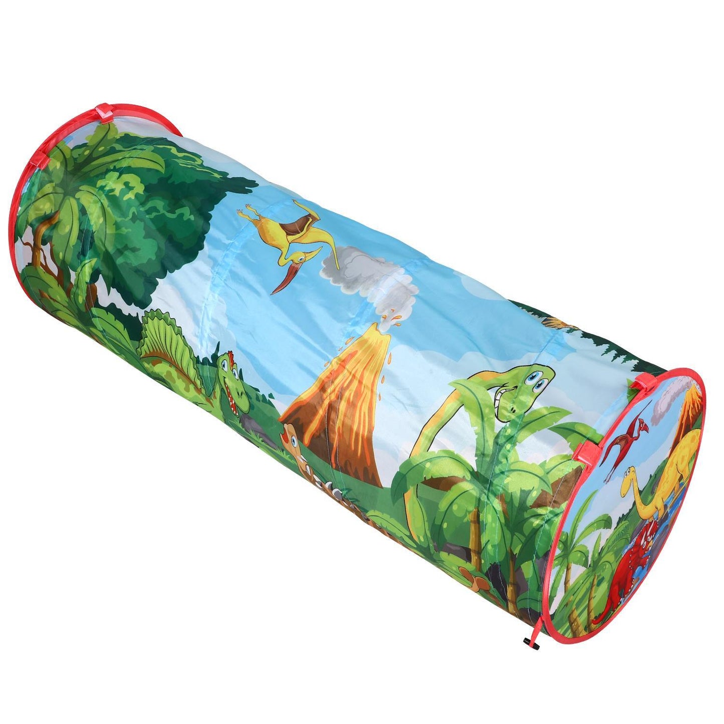 SOKA Kids Play Tunnel Green Pop Up Dino Dinosaur Indoor or Outdoor Garden Play Tent