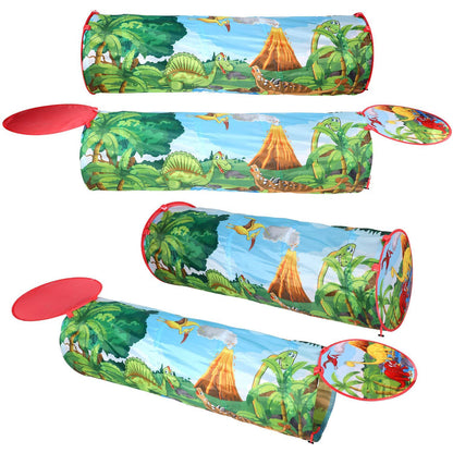 SOKA Kids Play Tunnel Green Pop Up Dino Dinosaur Indoor or Outdoor Garden Play Tent