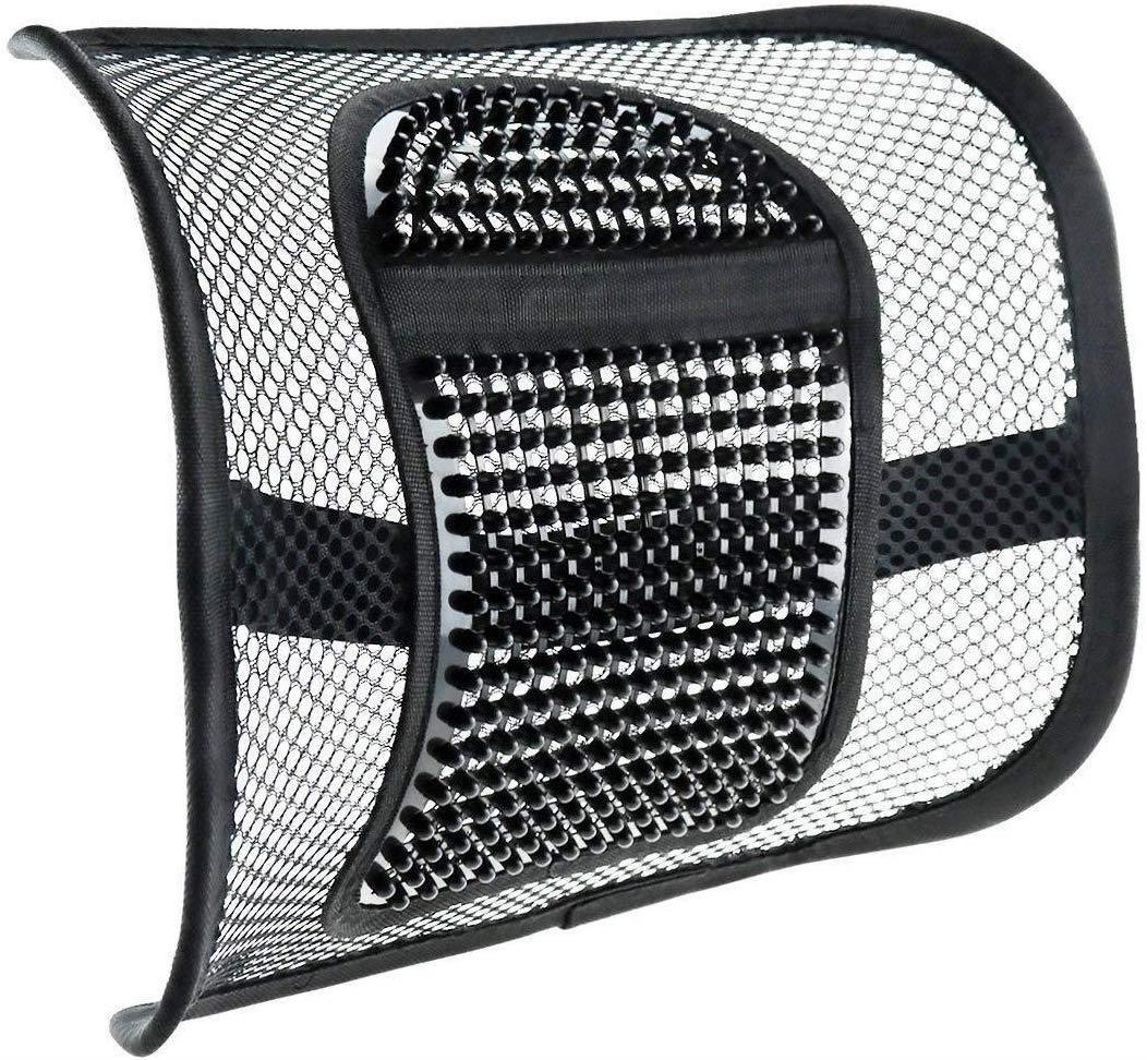 Mesh Back Support Lumbar Elasticated Positioning Strap - Black
