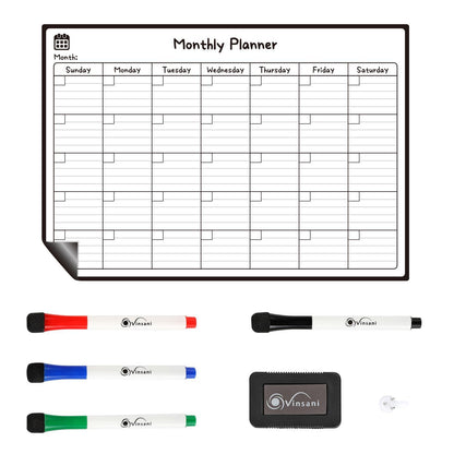 Monthly Magnetic Memo Notes Whiteboard for Home Office Task - A3