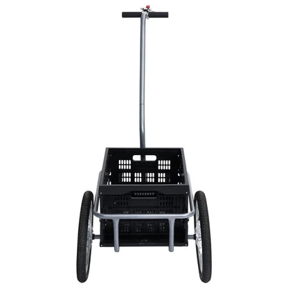 Bicycle Cargo Trailer with 50 L Foldable Transportbox Black 150 kg