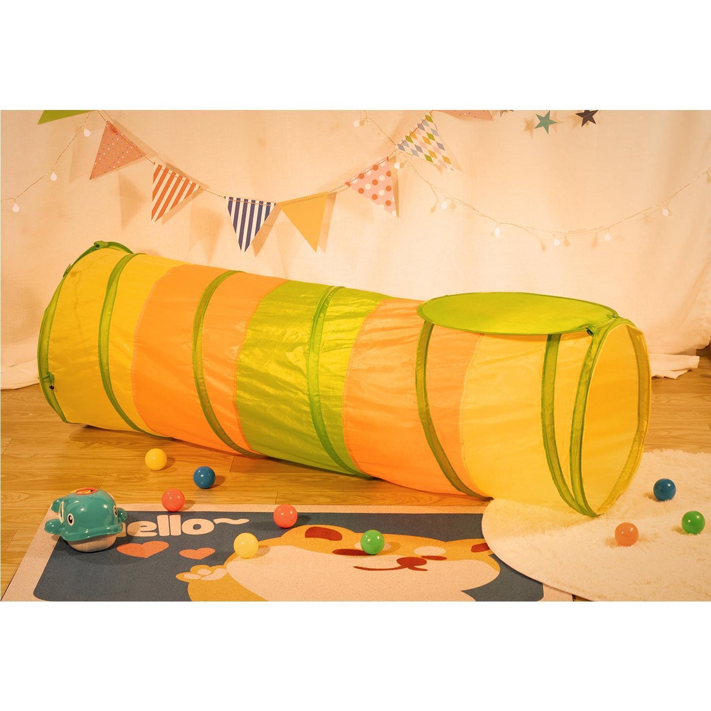 SOKA Play Tunnel Pop Up Indoor Outdoor Garden Play Tent for Kids Children - Green