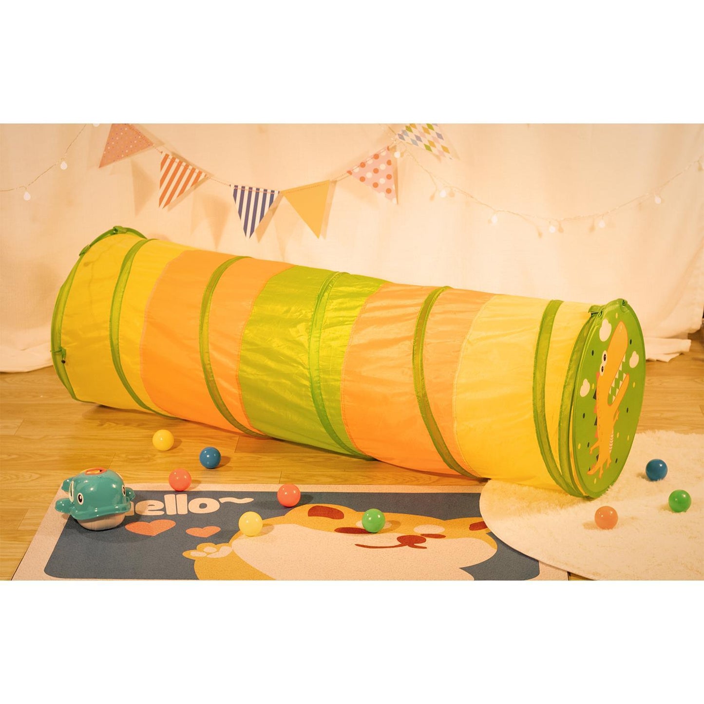 SOKA Play Tunnel Pop Up Indoor Outdoor Garden Play Tent for Kids Children - Green