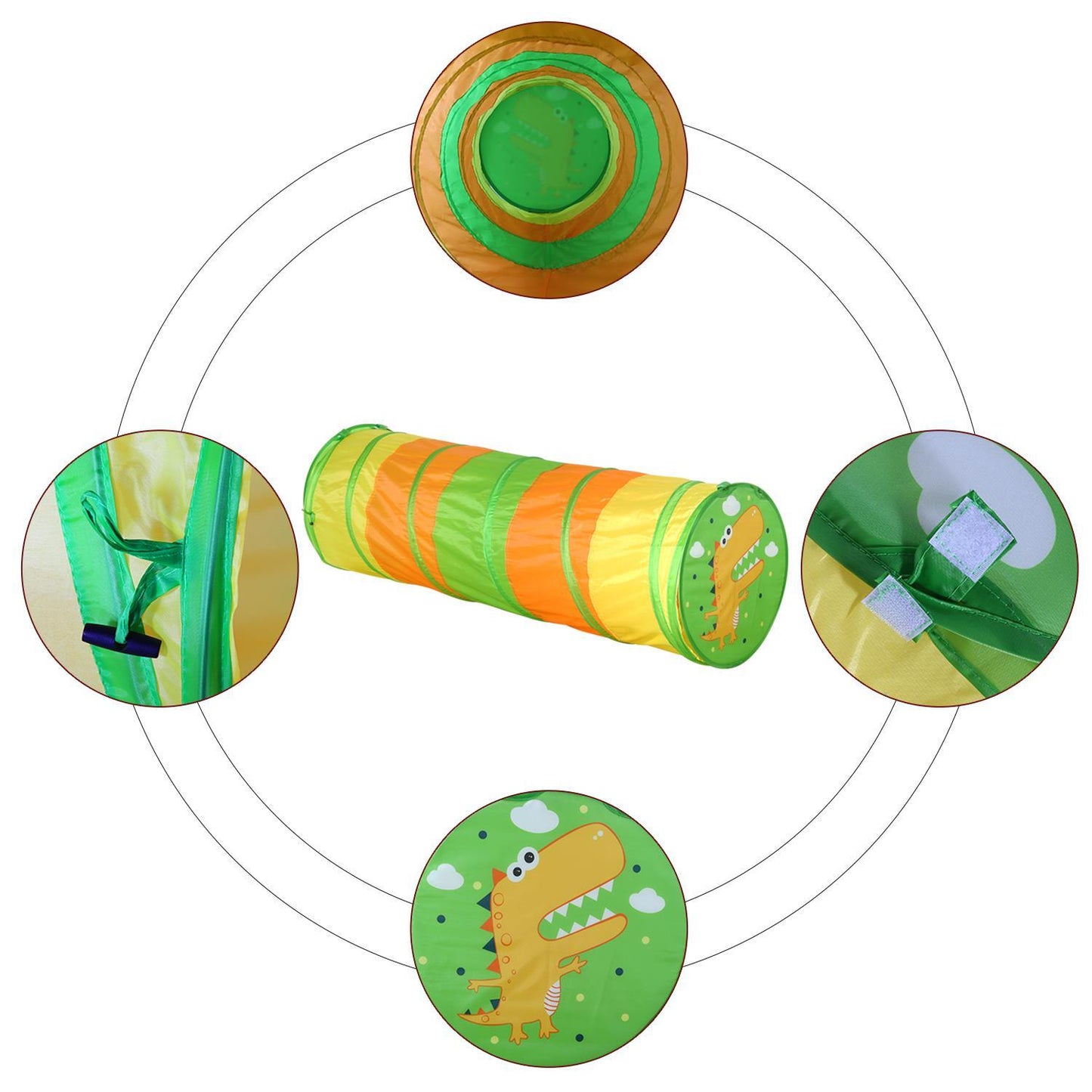 SOKA Play Tunnel Pop Up Indoor Outdoor Garden Play Tent for Kids Children - Green