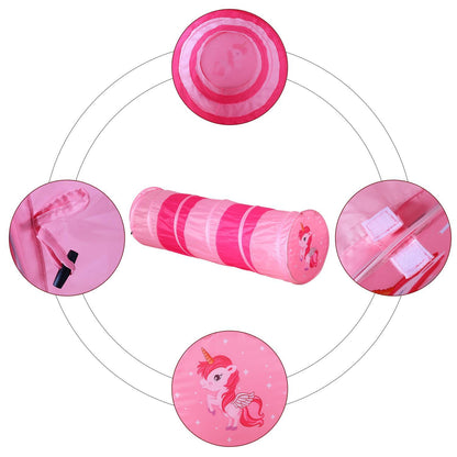 SOKA Play Tunnel Pop Up Indoor Outdoor Garden Play Tent for Kids Children - Pink