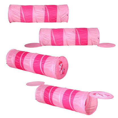 SOKA Play Tunnel Pop Up Indoor Outdoor Garden Play Tent for Kids Children - Pink