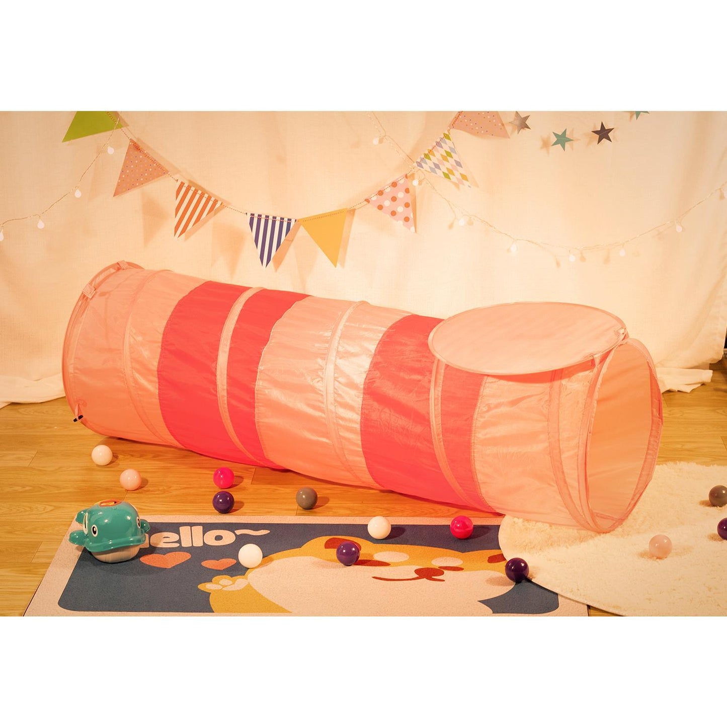 SOKA Play Tunnel Pop Up Indoor Outdoor Garden Play Tent for Kids Children - Pink