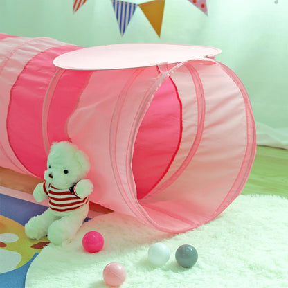 SOKA Play Tunnel Pop Up Indoor Outdoor Garden Play Tent for Kids Children - Pink