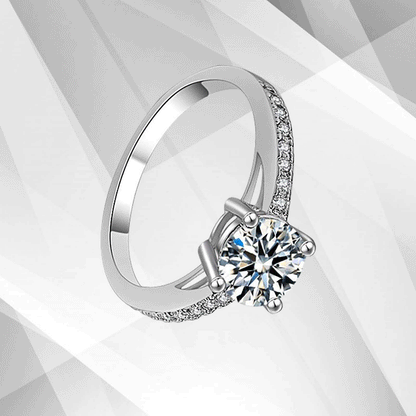 2.50Ct Round Cut CZ Diamond Solitaire Bridal Engagement Ring 9Ct White Gold Over