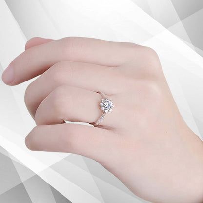 1.8Ct Round-Cut 19 CZ Diamonds Halo Women Engagement Ring 14Ct White Gold Over