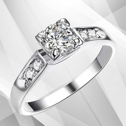 1.80Ct Princess-Cut Diamond Solitaire Girls Engagement Ring 18Ct White Gold Over