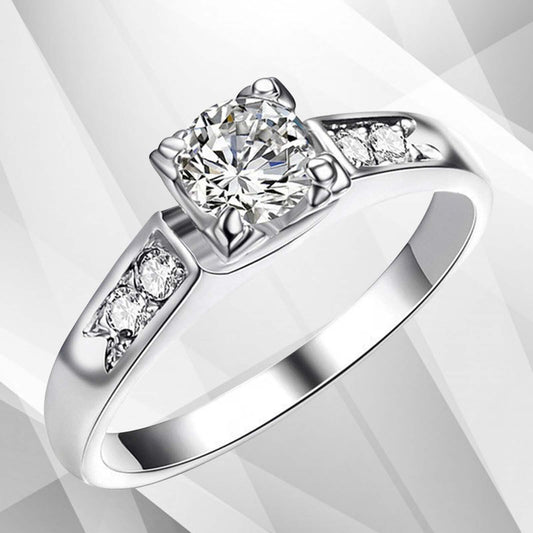 1.80Ct Princess-Cut Diamond Solitaire Girls Engagement Ring 18Ct White Gold Over