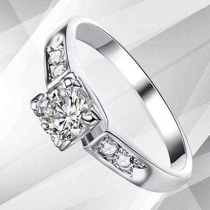 1.80Ct Princess-Cut Diamond Solitaire Girls Engagement Ring 18Ct White Gold Over