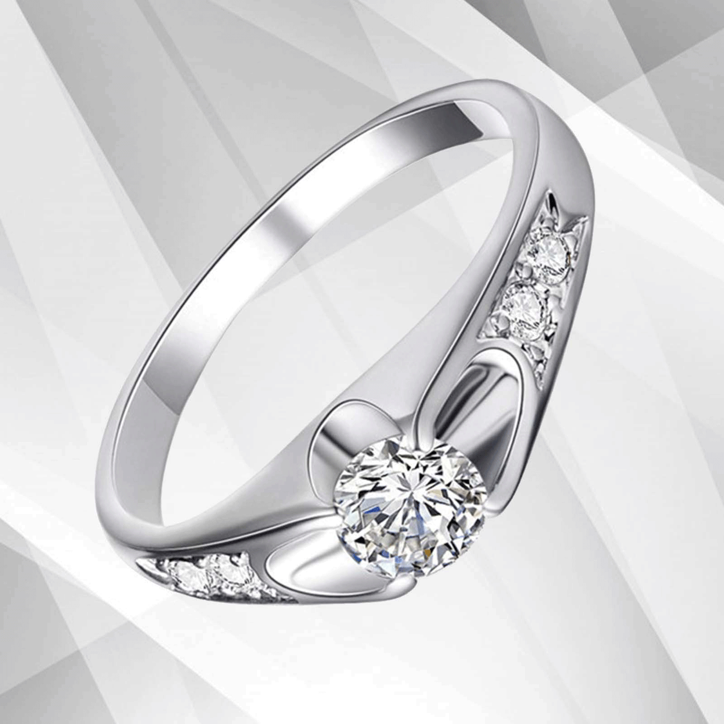 1.8Ct Round-Cut Diamond Solitaire Bridal Engagement Ring 18Ct White Gold Finish
