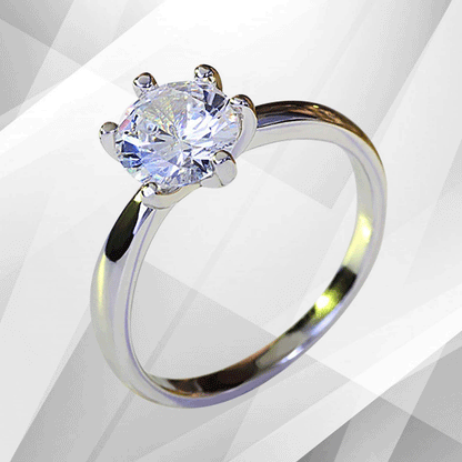 2.0Ct Round-Cut Diamond Solitaire Bridal Engagement Ring 18Ct White Gold Over