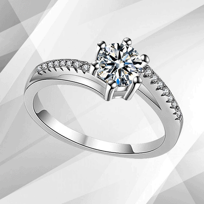 1.80Ct Round-Cut 15 Diamonds Solitaire Girls Engagement Ring 18K White Gold Over
