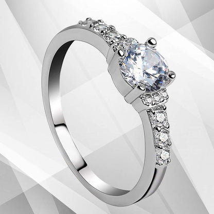 1.8Ct Round-Cut CZ Diamond Solitaire Bridal Engagement Ring 18Ct White Gold Over
