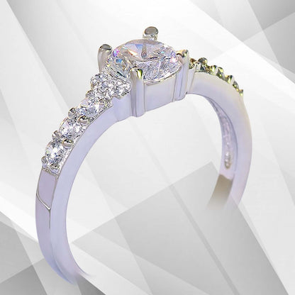 1.8Ct Round-Cut CZ Diamond Solitaire Bridal Engagement Ring 18Ct White Gold Over