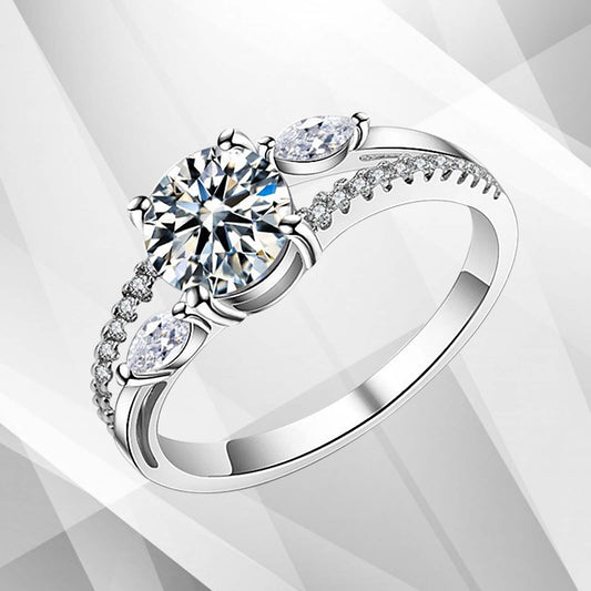 2.50Ct Round Cut Diamond Solitaire Bridal Engagement Ring 18Ct White Gold Over