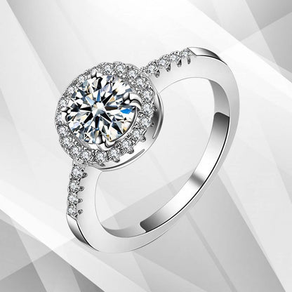 2.88Ct Large CZ Diamond Cushion Halo Bridal Engagement Ring 18Ct White Gold Over
