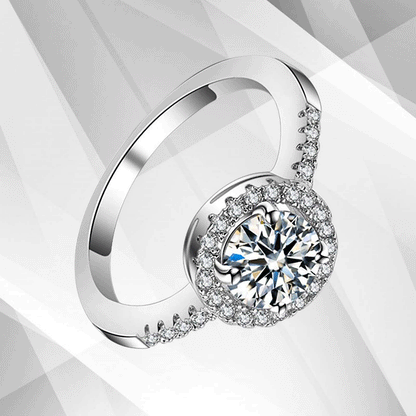 2.88Ct Large CZ Diamond Cushion Halo Bridal Engagement Ring 18Ct White Gold Over