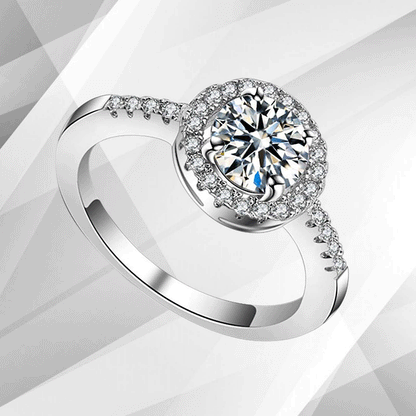 2.88Ct Large CZ Diamond Cushion Halo Bridal Engagement Ring 18Ct White Gold Over