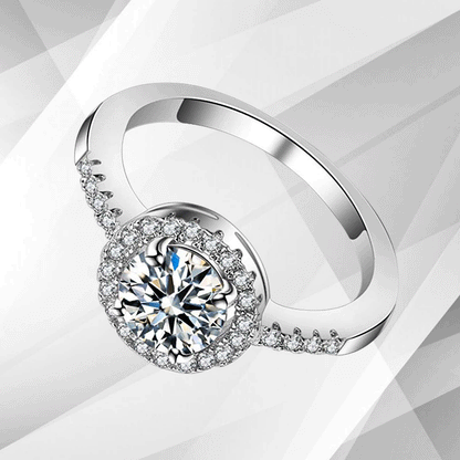 2.88Ct Large CZ Diamond Cushion Halo Bridal Engagement Ring 18Ct White Gold Over