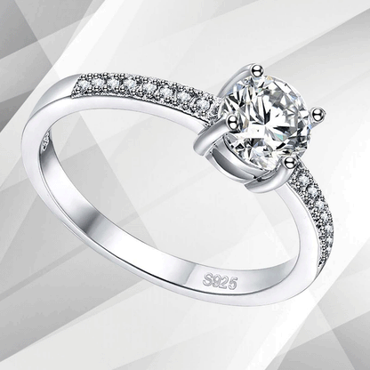 2.0Ct Round-Cut CZ Diamond Solitaire Bridal Engagement Ring 18Ct White Gold Over