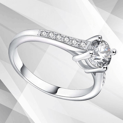 2.0Ct Round-Cut CZ Diamond Solitaire Girls Engagement Ring 18Ct White Gold Over