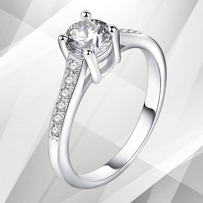 2.0Ct Round-Cut CZ Diamond Solitaire Girls Engagement Ring 18Ct White Gold Over
