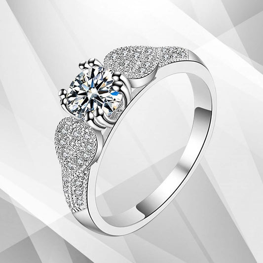 2.0Ct Round-Cut Diamond Solitaire Bridal Engagement Ring 18Ct White Gold Over