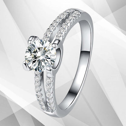 2.0Ct Round-Cut CZ Diamond Solitaire Bridal Engagement Ring 18Ct White Gold Over