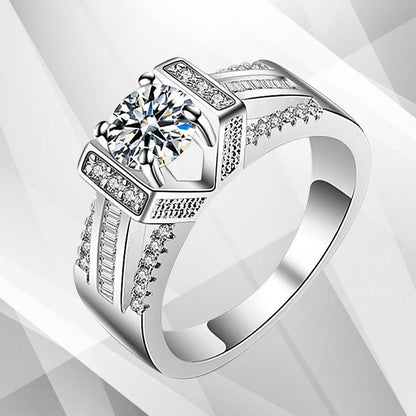 2.0Ct Round-Cut CZ Diamond Solitaire Bridal Engagement Ring 18Ct White Gold Over