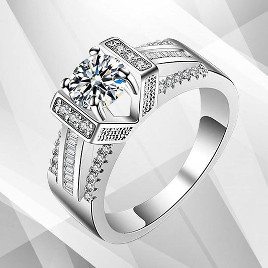 2.0Ct Round-Cut CZ Diamond Solitaire Bridal Engagement Ring 18Ct White Gold Over