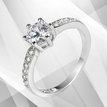 2.0Ct Round-Cut Diamond Solitaire Bridal Engagement Ring 18Ct White Gold Over