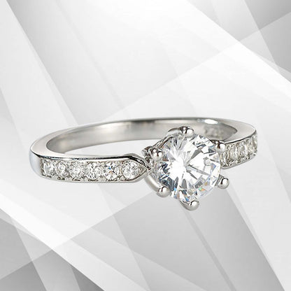 2.0Ct Round-Cut Diamond Solitaire Bridal Engagement Ring 18Ct White Gold Over