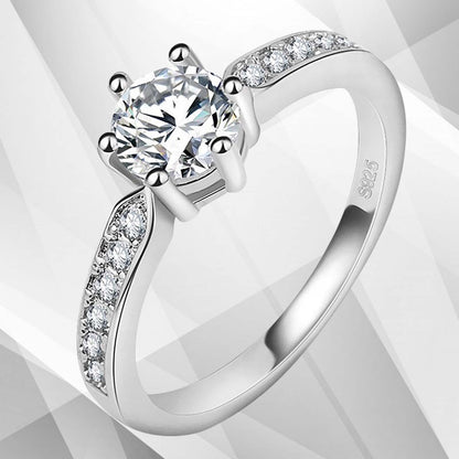 2.0Ct Round-Cut Diamond Solitaire Bridal Engagement Ring 18Ct White Gold Over