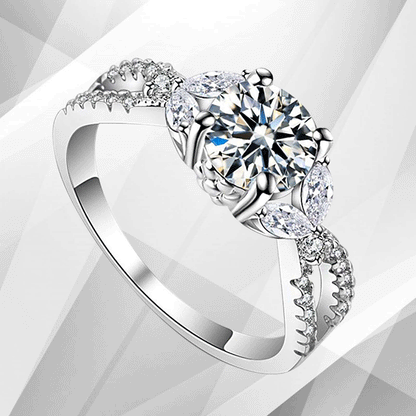2.5Ct Round-Cut CZ Diamond Solitaire Bridal Engagement Ring 18K White Gold Over