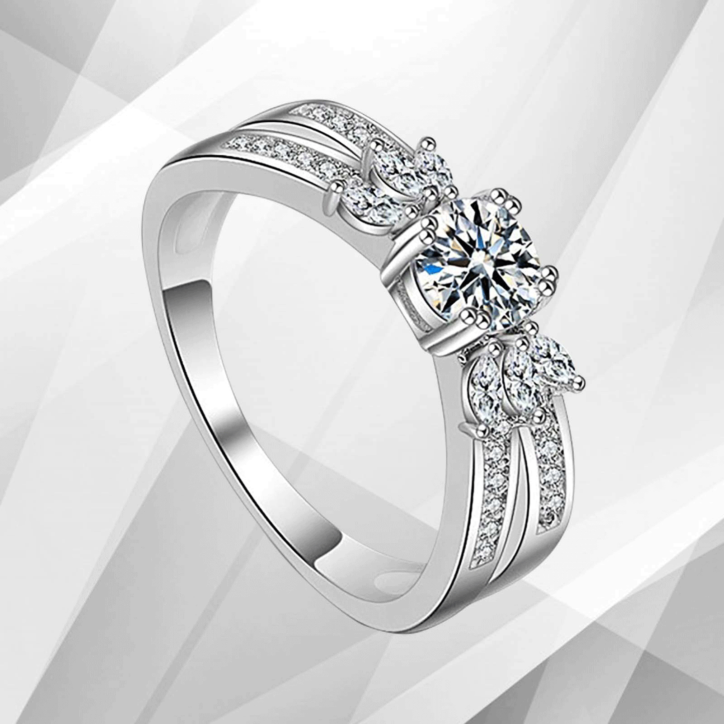 2.00Ct Round-Cut Diamond Solitaire Bridal Engagement Ring 18Ct White Gold Over