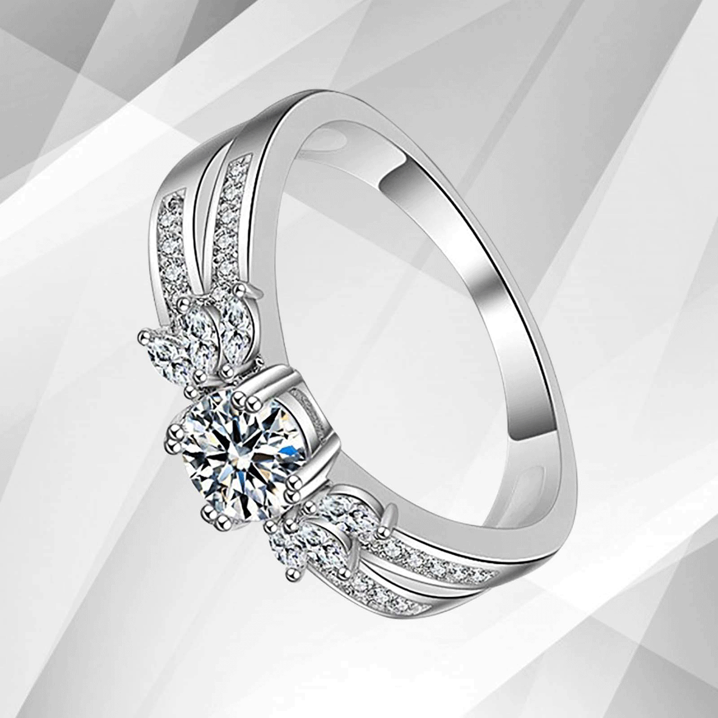 2.00Ct Round-Cut Diamond Solitaire Bridal Engagement Ring 18Ct White Gold Over