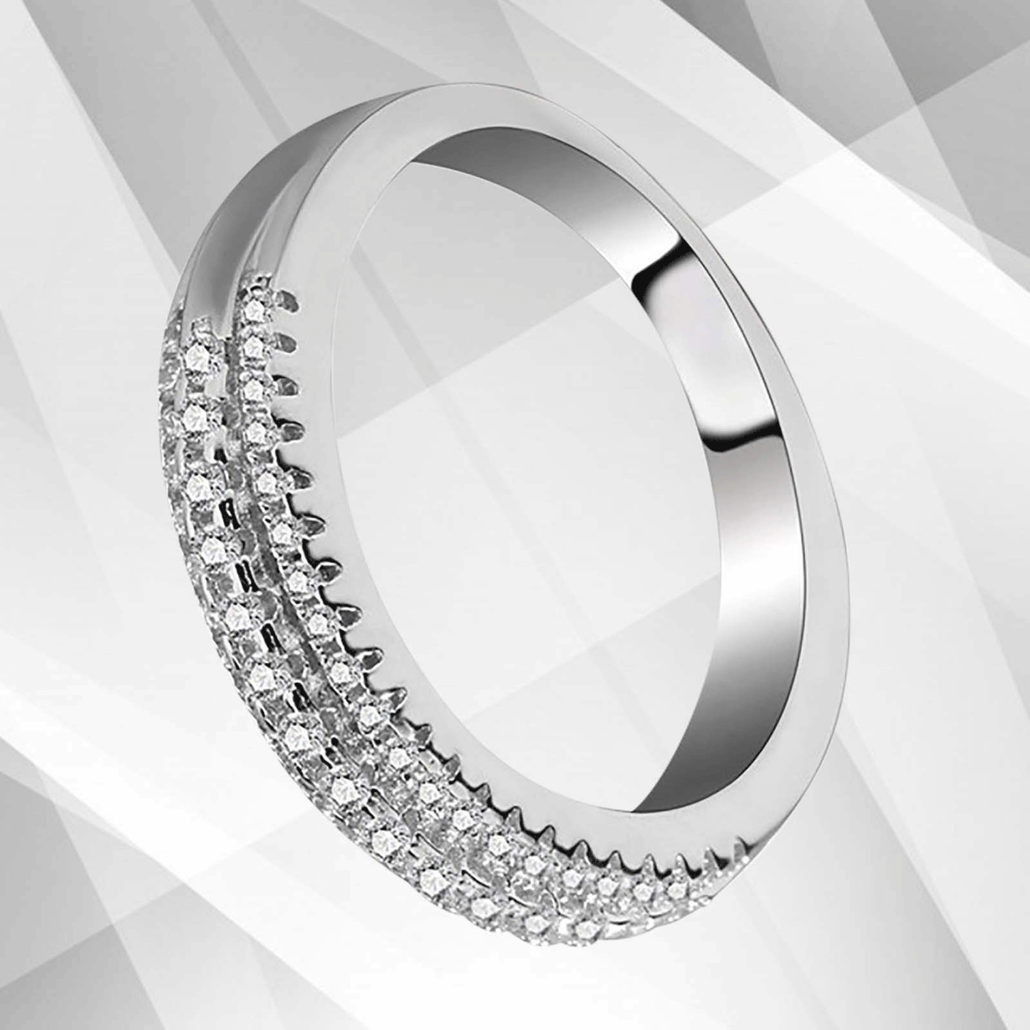 0.50Ct Round-Cut CZ Diamonds Sparkling Girls Engagement Ring 18K White Gold Over