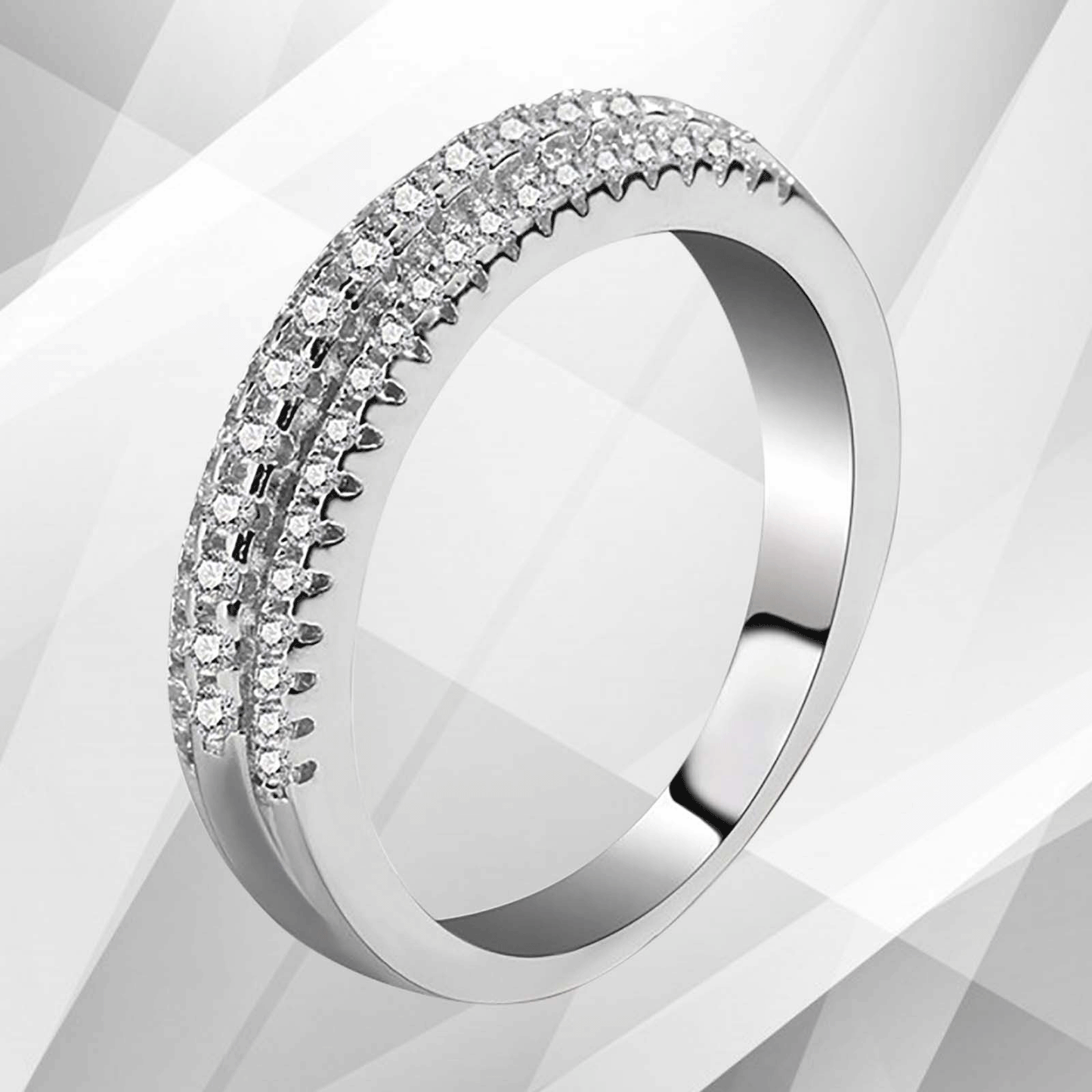 0.50Ct Round-Cut CZ Diamonds Sparkling Girls Engagement Ring 18K White Gold Over